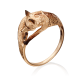 Кольцо из золота с эмалью "Лисичка", ЮЗ Платина 