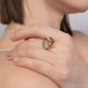 Кольцо "Ящерица" из золота с дымчатым кварцем арт. 01-5780-00-202-1110
