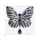 Брошь "Бабочка" из золота с синим корундом арт. 740400 SOKOLOV