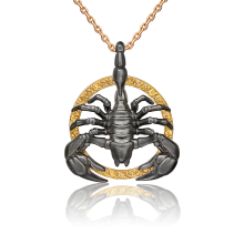 Подвеска "Скорпион" из золота с цитрином арт. 03-3490-00-206-1111 PLATINA