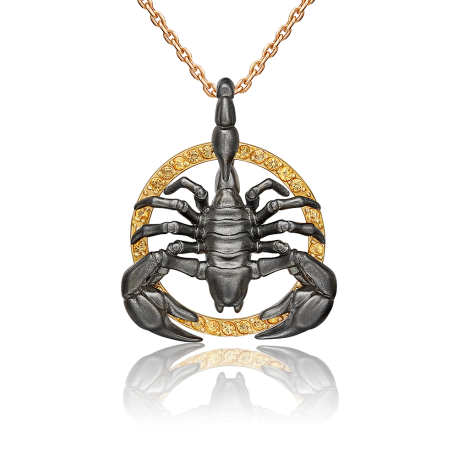 Подвеска "Скорпион" из золота с цитрином арт. 03-3490-00-206-1111 PLATINA