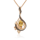Подвеска "Ящерица" из золота с цитрином и раухтопазами арт. 03-3498-00-226-1110 PLATINA Jewelry