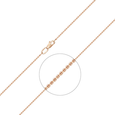 Цепь из красного золота (плетение якорное) PLATINA Jewelry