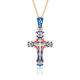 Крест православный из золота с эмалью от PLATINA Jewelry арт. 03-2472-01-000-1110-25