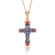 Крест православный из золота с эмалью от PLATINA Jewelry арт. 03-2472-01-000-1110-25