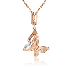 Подвеска "Бабочки. Мгновения красоты" из золота с бриллиантом - PLATINA  Jewelry