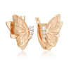 Серьги «Бабочки» из красного золота с фианитами PLATINA  02-5427-00-401-1110