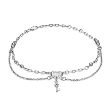Браслет из серебра с сердечком PLATINA 05-0591-00-000-0200-68