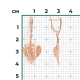 Серьги «Листья» из красного золота PLATINA JEWELRY