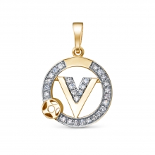 Подвеска LV из желтого золота BERGER Л030101