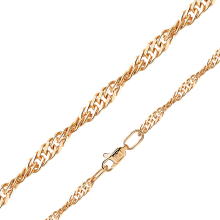 Цепь из красного золота (плетение "Сингапур") PLATINA Jewelry