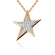 Подвеска "Звезда" из красного золота с фианитом PLATINA 03-0929-00-401-1110-24