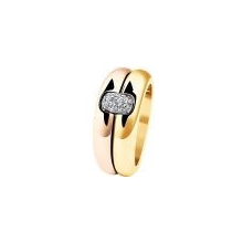 Обручальное кольцо из золота 750 пробы с бриллиантами