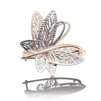 Брошь-подвеска "Бабочка" из золота с эмалью арт.04-0137-00-000-1111-48 PLATINA JEWELRY