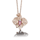 Подвеска "Орхидея" из золота с эмалью арт. 03-2679-00-401-1110-48 , Платина Кострома