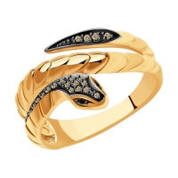  Кольцо "Змея" из золота с бриллиантами арт. 7010067