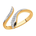 Кольцо "Змейка" из золота с бриллиантами арт. 7010066 Sokolov