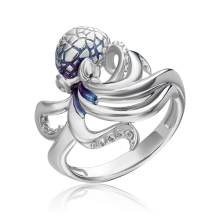 Кольцо из серебра с эмалью - ЮЗ Платина