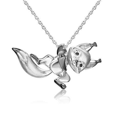 Подвеска из серебра с эмалью PLATINA Jewelry - Белочка