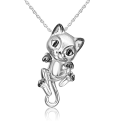 03-3350-00-000-0200 Подвеска из серебра с эмалью PLATINA Jewelry - Кошечка