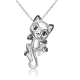 Подвеска из серебра с эмалью PLATINA Jewelry - Кошечка