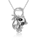 Подвеска из серебра с эмалью PLATINA Jewelry - Панда