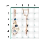 Серьги из золота с топазом PLATINA Jewelry "Мелодия ночи" арт. 02-4862-00-201-1140  