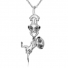 03-3422-00-000-0200 Подвеска из серебра с эмалью PLATINA Jewelry - Сурикаты