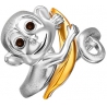 Кольцо из серебра с эмалью "Обезьянка" арт. 01-5664-00-000-0200 ЮЗ Платина