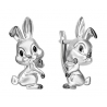 Серьги из серебра с эмалью "Кролики" арт. 02-5109-00-000-0200 PLATINA Jewelry