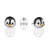 Серьги из серебра с эмалью "Пингвин" арт. 02-5151-00-000-0200 PLATINA Jewelry