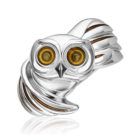 Кольцо из серебра с эмалью "Совушка" арт. 01-5701-00-000-0200 PLATINA Jewelry