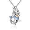 Подвеска из серебра с эмалью "Снеговик" арт. 03-3436-00-000-0200 PLATINA Jewelry