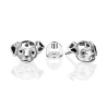 Серьги из серебра с эмалью "Долматин" арт. 02-5159-00-000-0200 PLATINA Jewelry