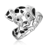 Кольцо из серебра с эмалью "Долматин" арт. 01-5704-00-000-0200 PLATINA Jewelry