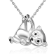 Подвеска из серебра с эмалью "Долматин" арт. 03-3435-00-000-0200 PLATINA Jewelry