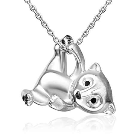 Подвеска из серебра с эмалью "Долматин" арт. 03-3435-00-000-0200 PLATINA Jewelry