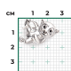Брошь из серебра с эмалью "Белый медведь" арт. 04-0281-00-000-0200 PLATINA Jewelry