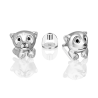 Серьги из серебра с эмалью "Белый медведь" арт. 02-5155-00-000-0200 PLATINA  Jewelry